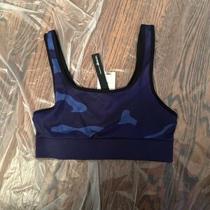 Ultracor Blue Sports Bra Sleek Camouflage Design